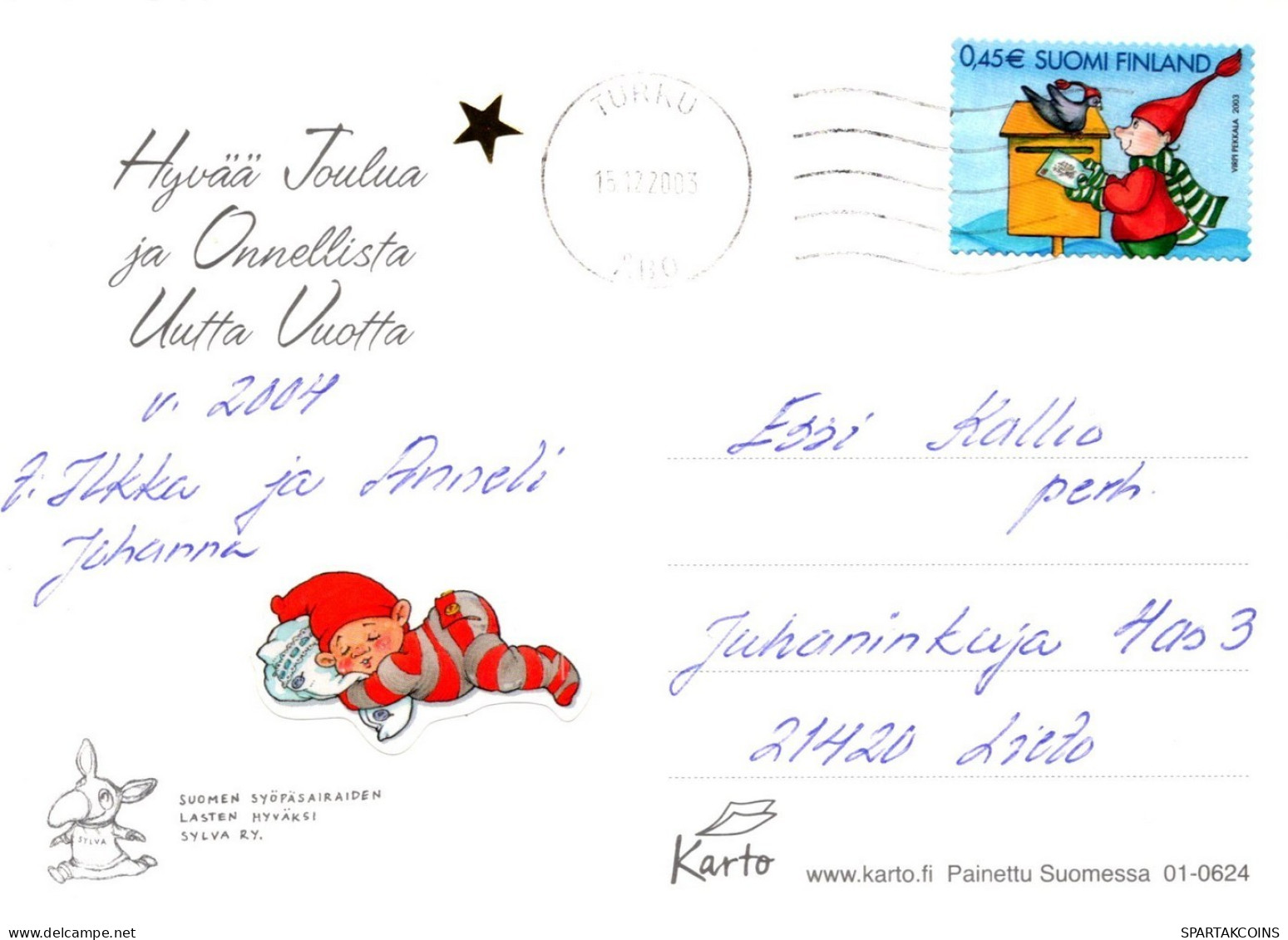 ÁNGEL NAVIDAD Vintage Tarjeta Postal CPSM #PAJ331.ES - Anges