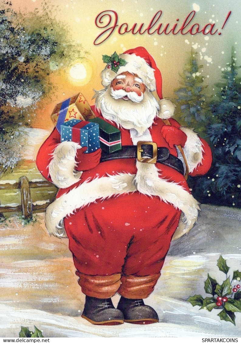 PAPÁ NOEL NAVIDAD Fiesta Vintage Tarjeta Postal CPSM #PAJ527.ES - Santa Claus