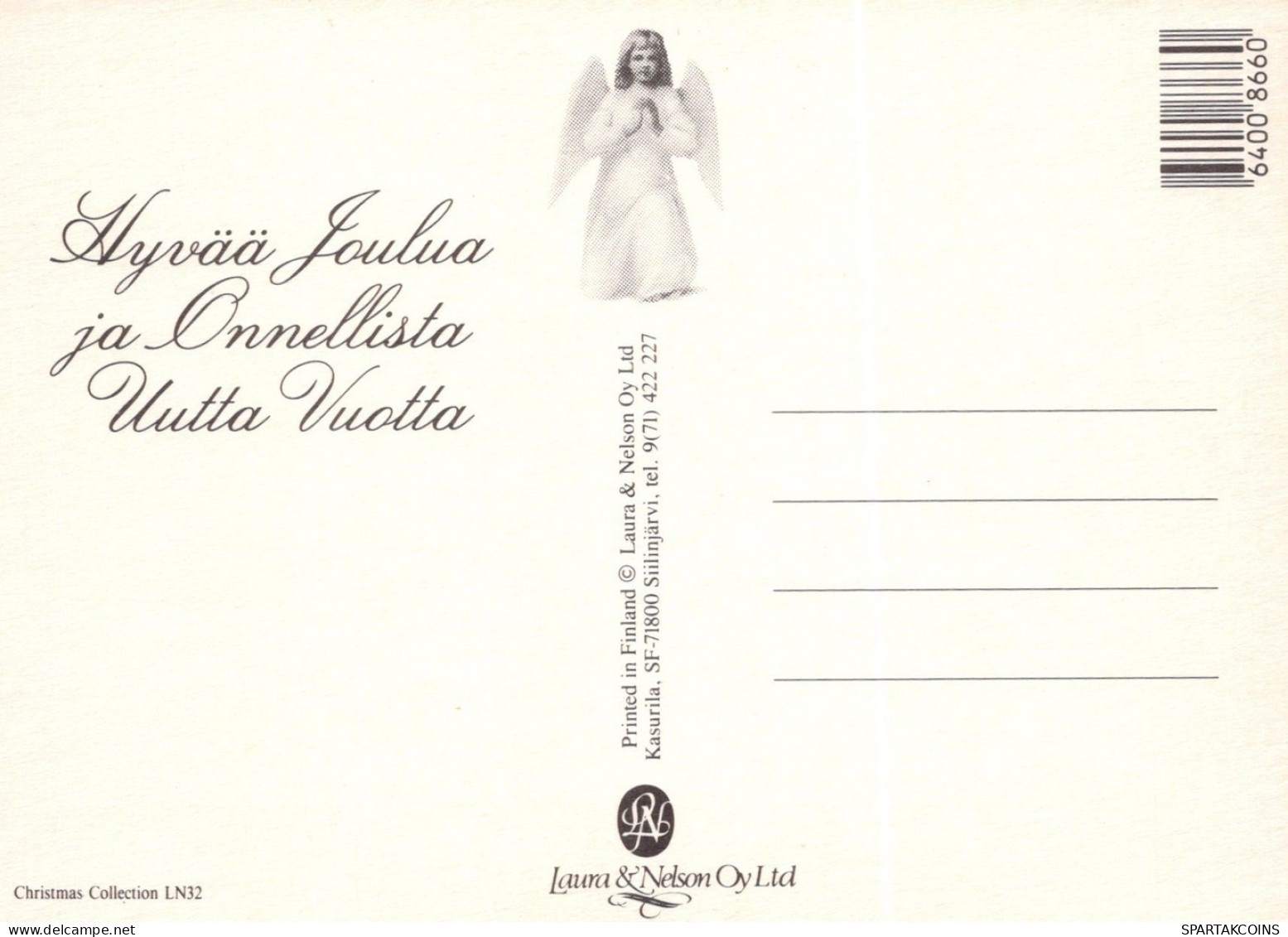 ÁNGEL NAVIDAD Vintage Tarjeta Postal CPSM #PAJ270.ES - Anges