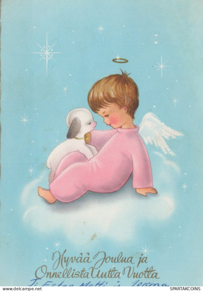 ÁNGEL NAVIDAD Vintage Tarjeta Postal CPSM #PAJ010.ES - Anges