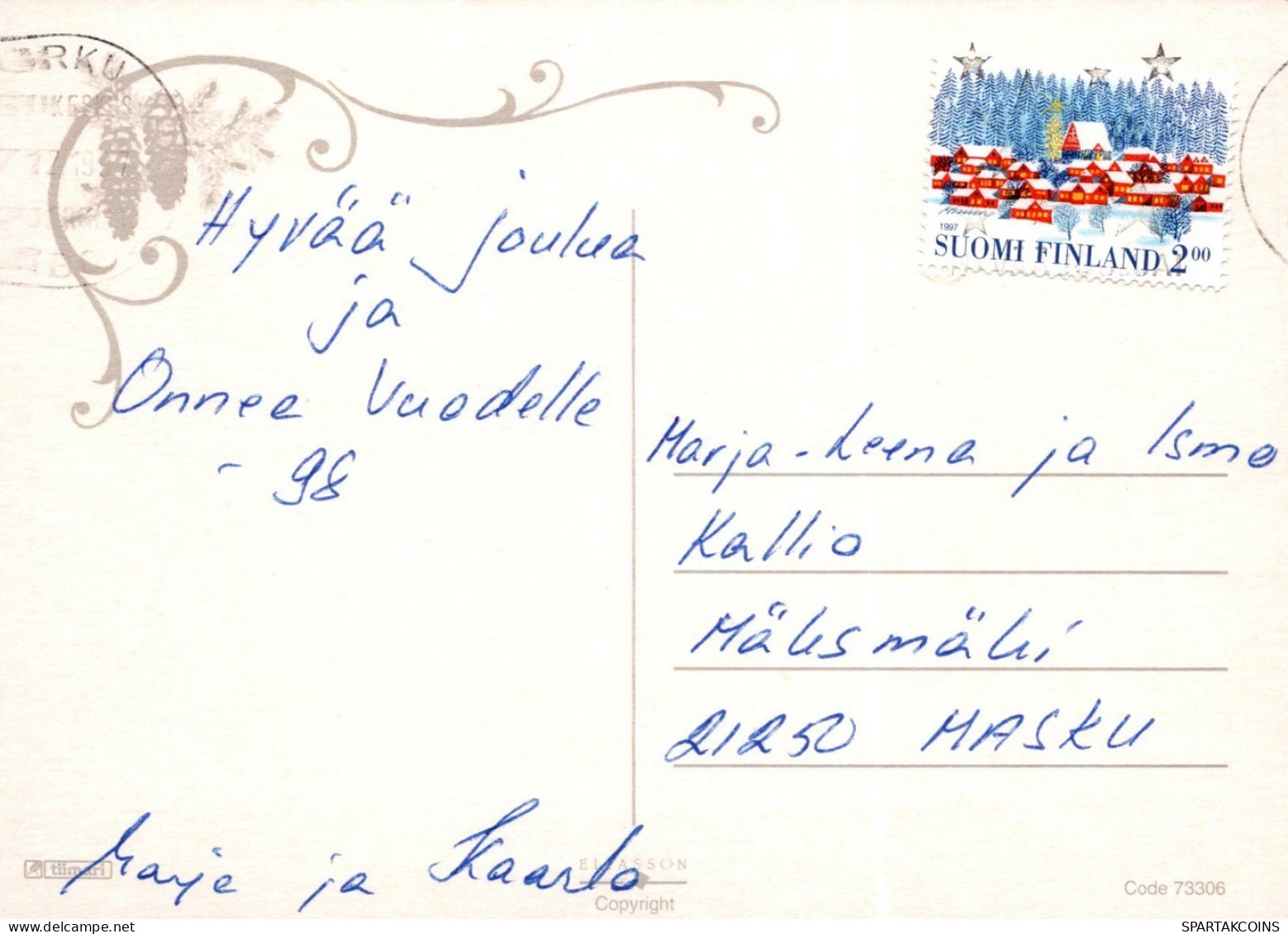 ÁNGEL NAVIDAD Vintage Tarjeta Postal CPSM #PAH876.ES - Angeli