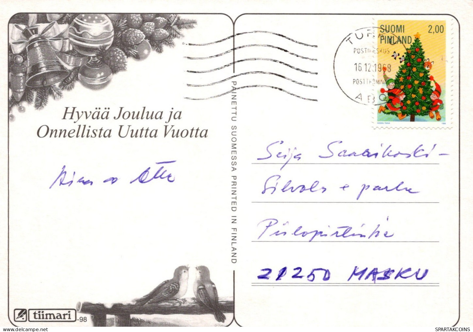 ÁNGEL NAVIDAD Vintage Tarjeta Postal CPSM #PAH816.ES - Anges