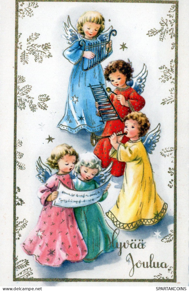 ÁNGEL NAVIDAD Vintage Tarjeta Postal CPSMPF #PAG816.ES - Angels