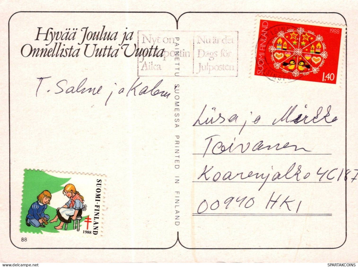 ÁNGEL NAVIDAD Vintage Tarjeta Postal CPSMPF #PAG752.ES - Anges