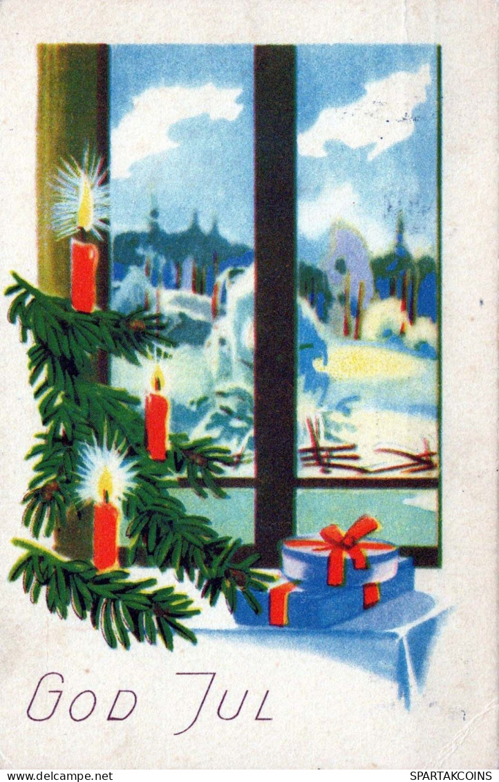 Bonne Année Noël Vintage Carte Postale CPSMPF #PKG221.FR - Nouvel An