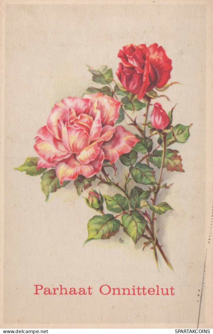 FLEURS Vintage Carte Postale CPA #PKE617.FR - Bloemen