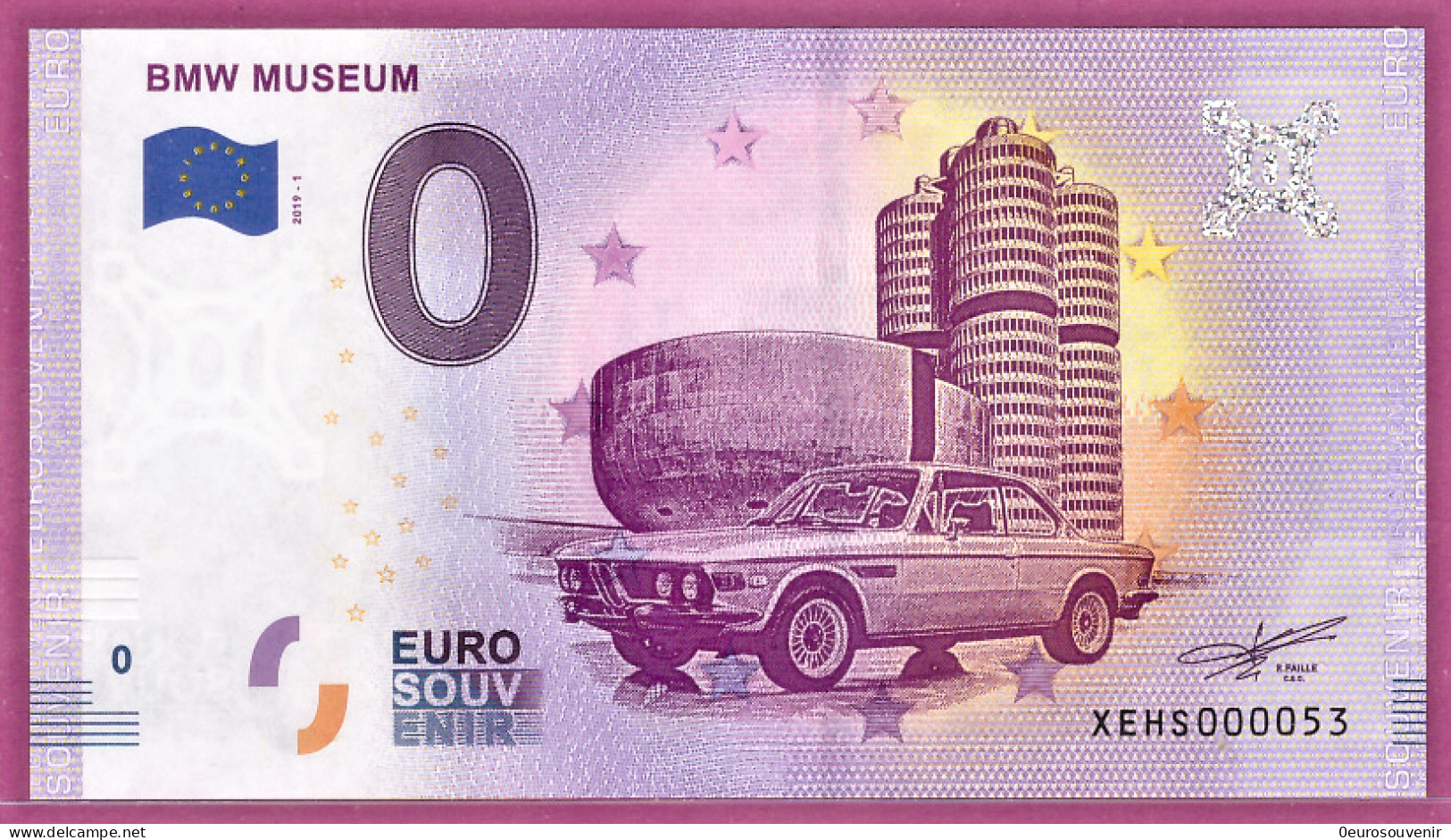 0-Euro XEHS 2019-1 # 0053 ! BMW MUSEUM - MÜNCHEN - Pruebas Privadas