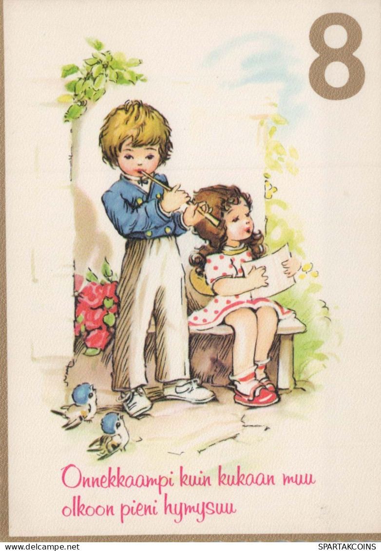 JOYEUX ANNIVERSAIRE 8 Ans GARÇON ENFANTS Vintage Postal CPSM #PBT743.FR - Anniversaire