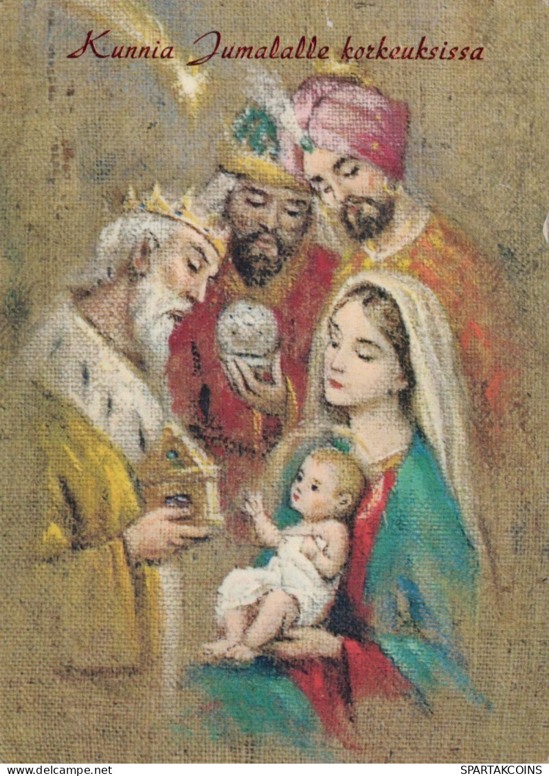 Vierge Marie Madone Bébé JÉSUS Noël Religion Vintage Carte Postale CPSM #PBP803.FR - Maagd Maria En Madonnas