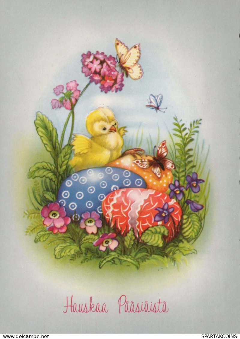 PÂQUES POULET ŒUF Vintage Carte Postale CPSM #PBP170.FR - Easter