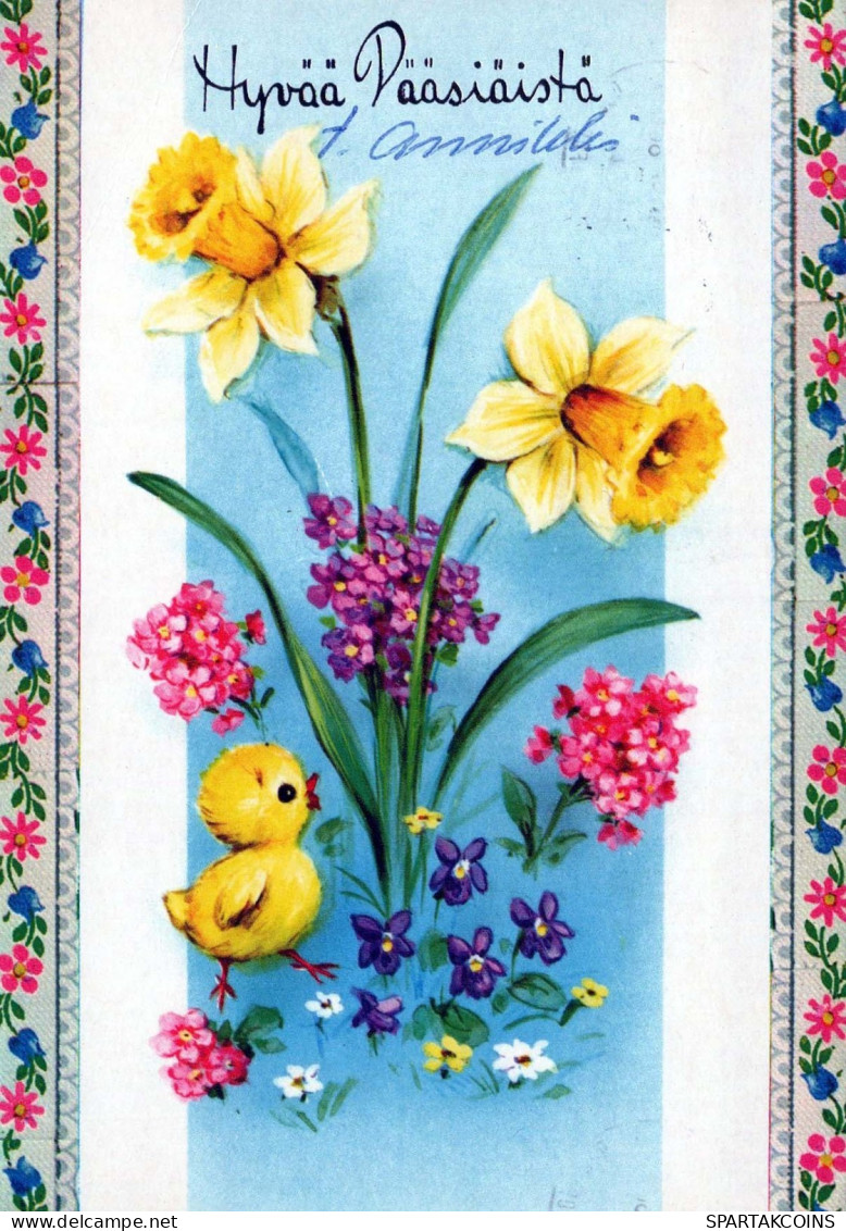 PÂQUES POULET ŒUF Vintage Carte Postale CPSM #PBP048.FR - Easter
