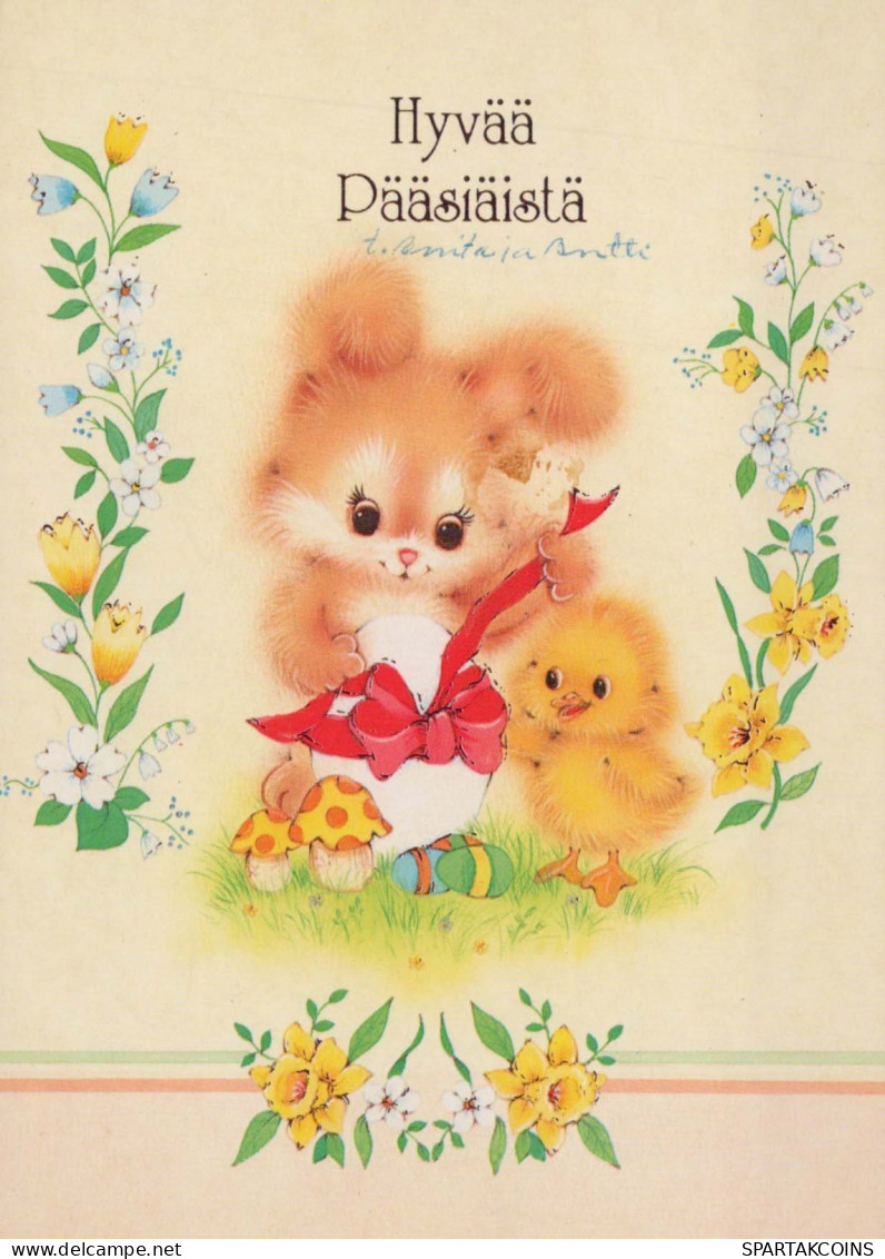 PÂQUES LAPIN Vintage Carte Postale CPSM #PBO416.FR - Easter