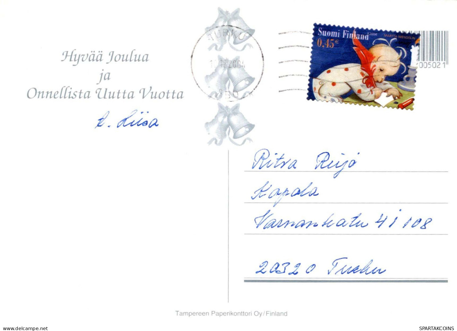 PÈRE NOËL Bonne Année Noël Vintage Carte Postale CPSM #PBL304.FR - Kerstman