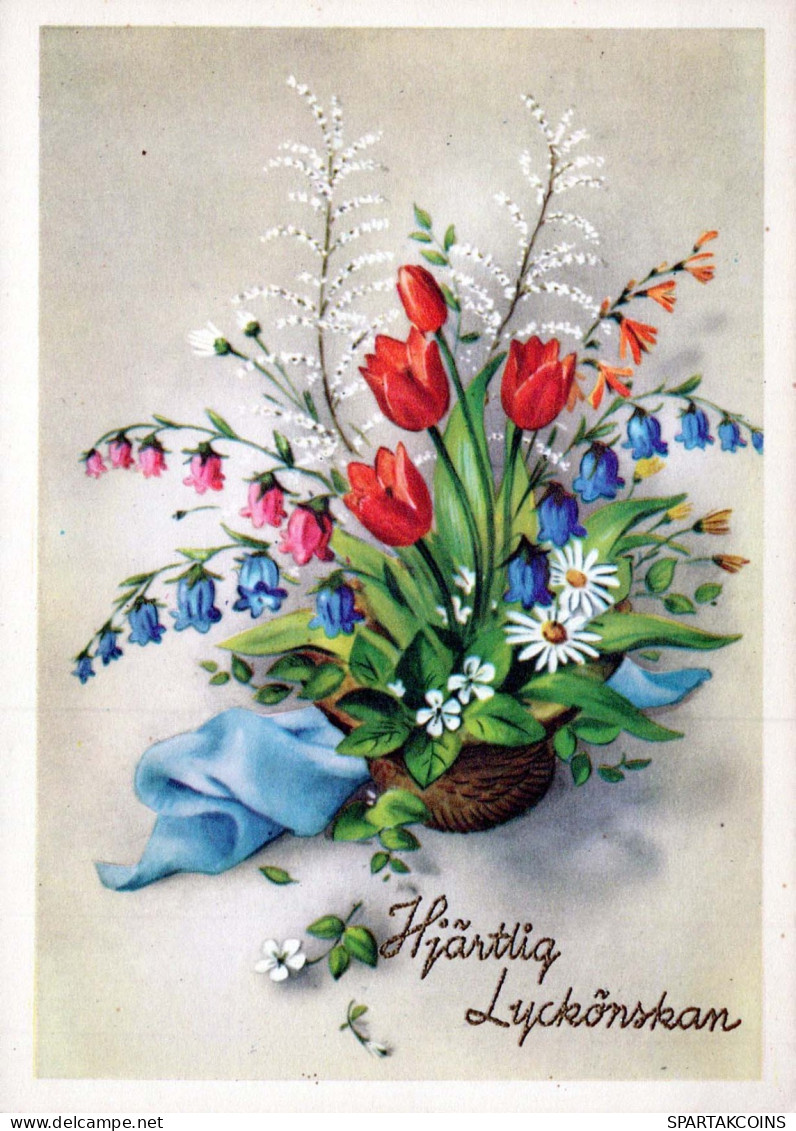 FLEURS Vintage Carte Postale CPSM #PAR133.FR - Flowers