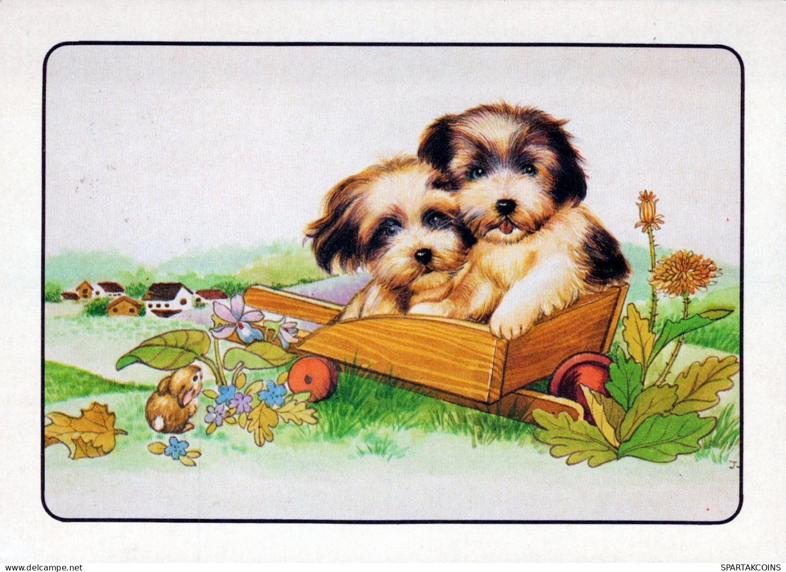 CHIEN Animaux Vintage Carte Postale CPSM #PAN552.FR - Dogs