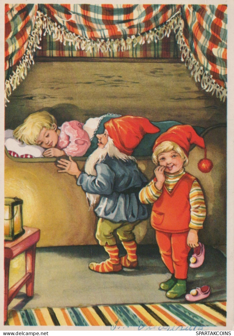 PÈRE NOËL ENFANT NOËL Fêtes Voeux Vintage Carte Postale CPSM #PAK302.FR - Kerstman