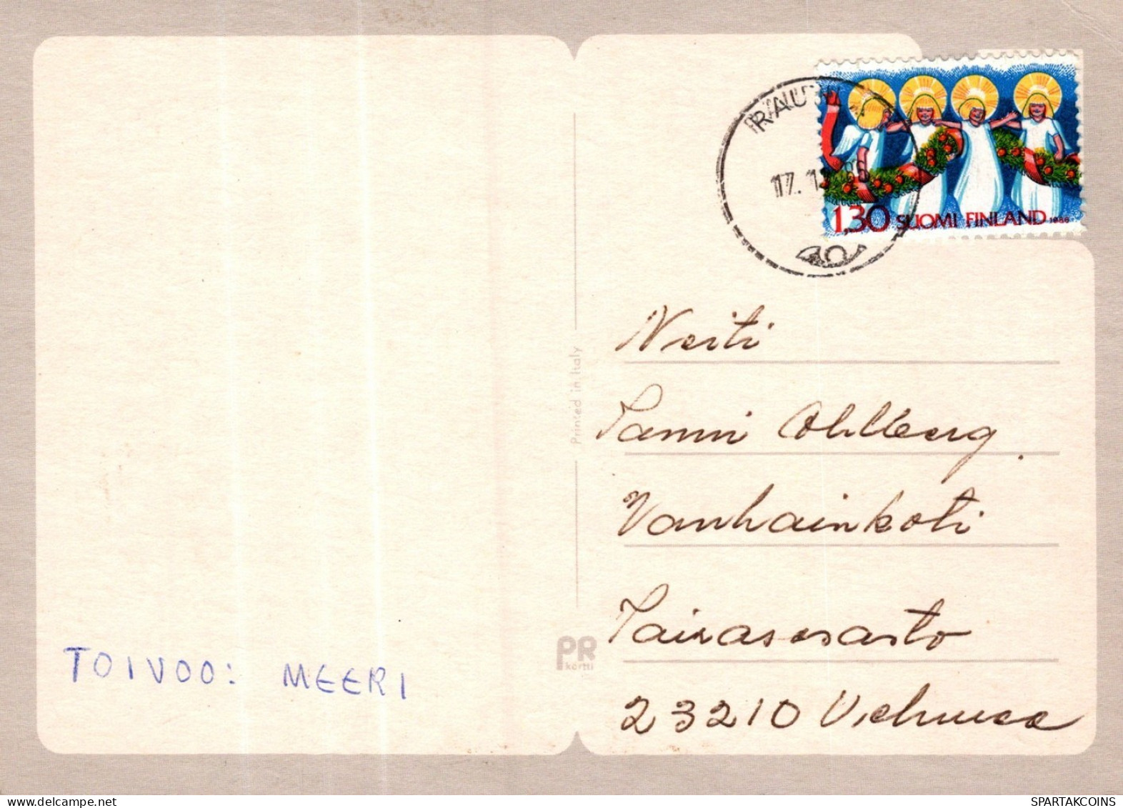 PÈRE NOËL NOËL Fêtes Voeux Vintage Carte Postale CPSM #PAJ869.FR - Kerstman