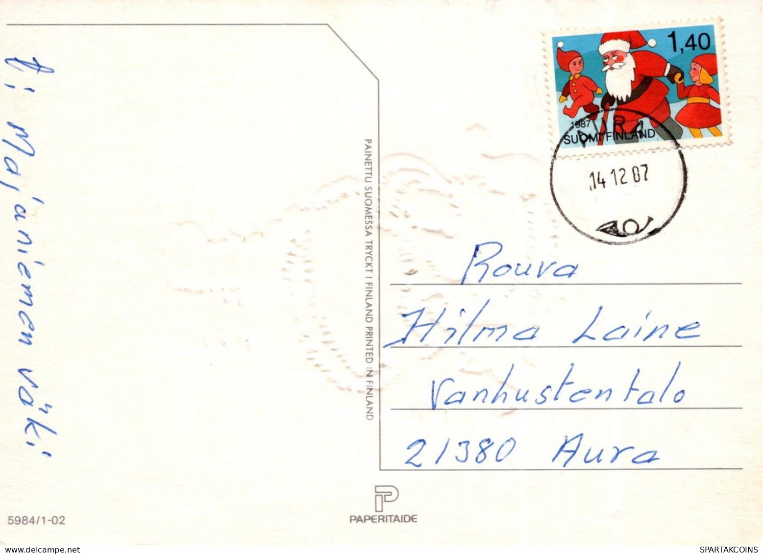 PÈRE NOËL NOËL Fêtes Voeux Vintage Carte Postale CPSM #PAJ664.FR - Santa Claus