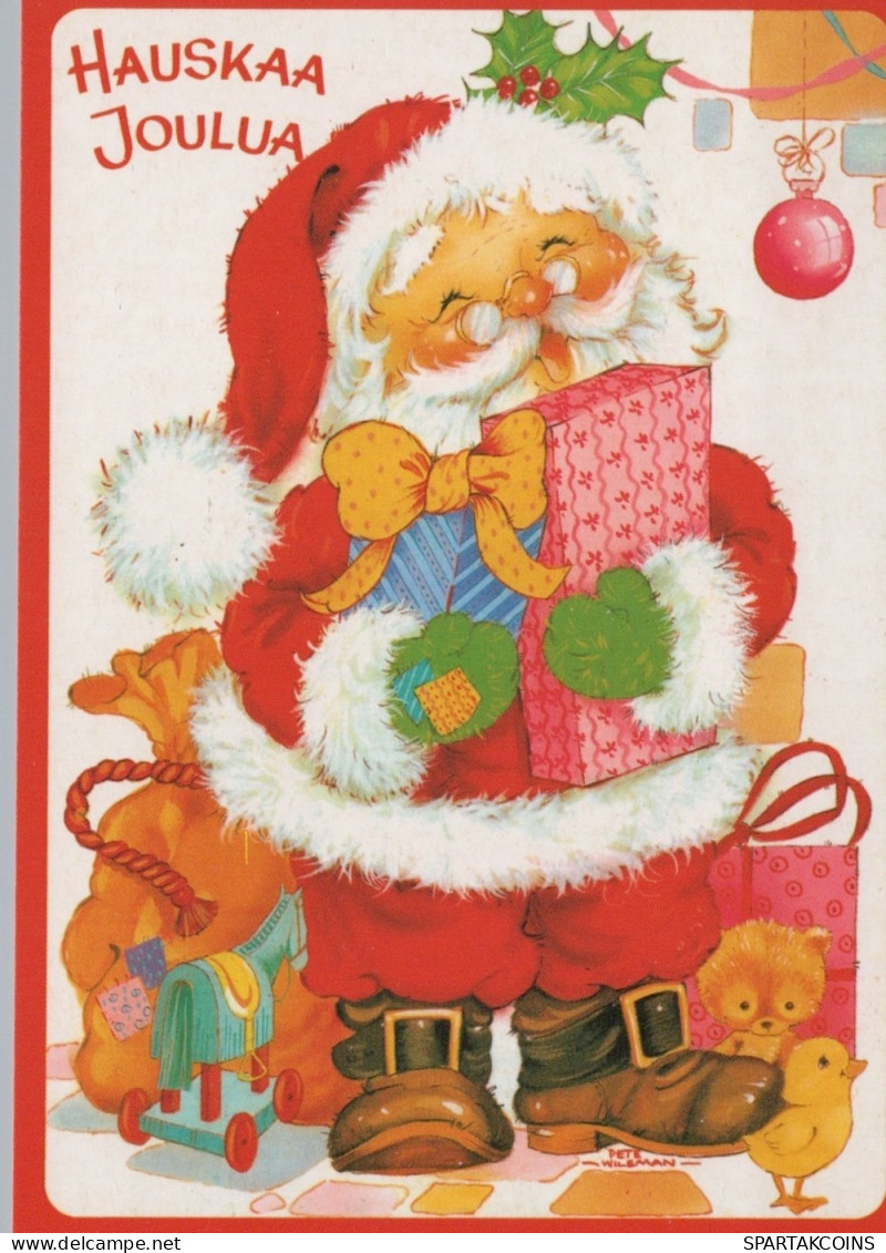 PÈRE NOËL NOËL Fêtes Voeux Vintage Carte Postale CPSM #PAJ528.FR - Santa Claus