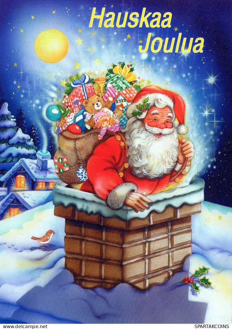 PÈRE NOËL NOËL Fêtes Voeux Vintage Carte Postale CPSM #PAJ735.FR - Santa Claus