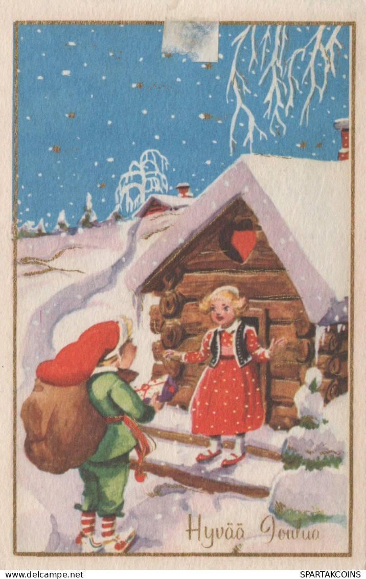 PÈRE NOËL NOËL Fêtes Voeux Vintage Carte Postale CPSMPF #PAJ460.FR - Santa Claus