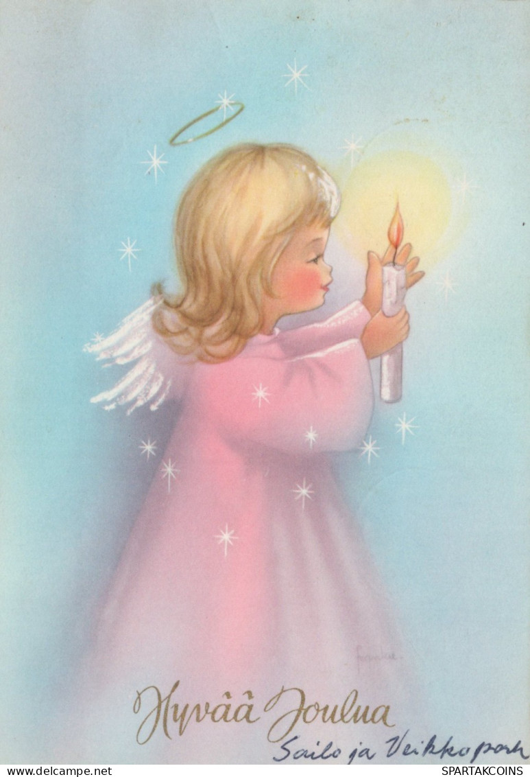 ANGE NOËL Vintage Carte Postale CPSM #PAJ011.FR - Angels