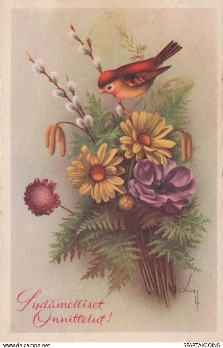 FLOWERS Vintage Postcard CPSMPF #PKG098.GB - Fleurs