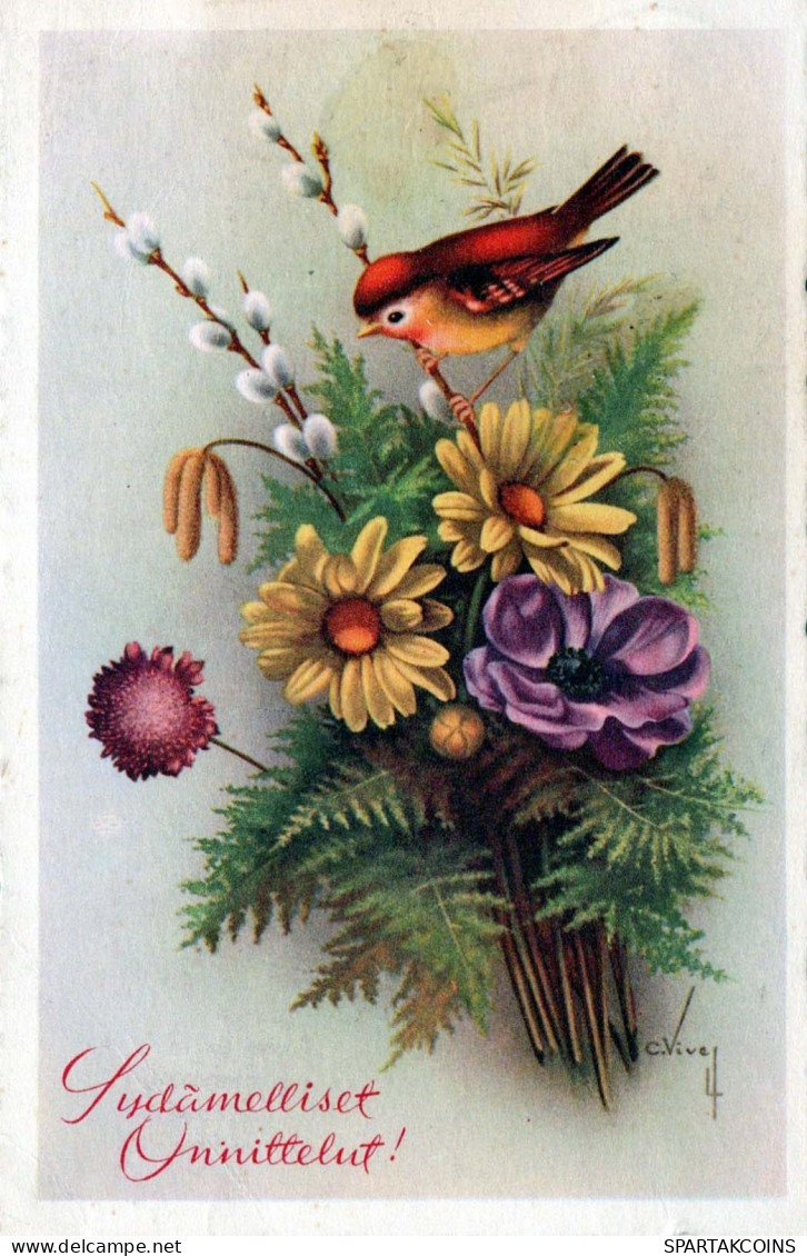 FLOWERS Vintage Postcard CPSMPF #PKG098.GB - Flowers