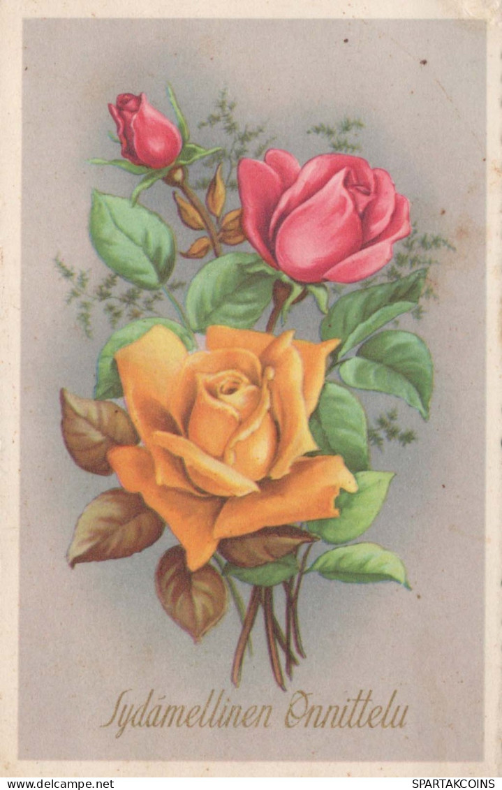 FLOWERS Vintage Postcard CPA #PKE615.GB - Blumen