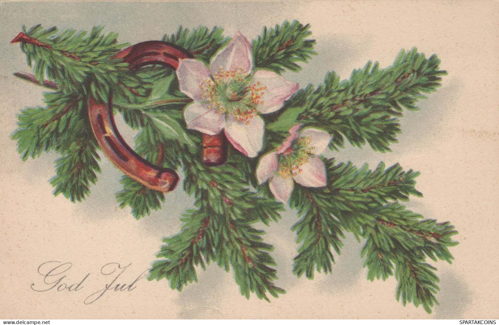 FLOWERS Vintage Postcard CPA #PKE676.GB - Fiori