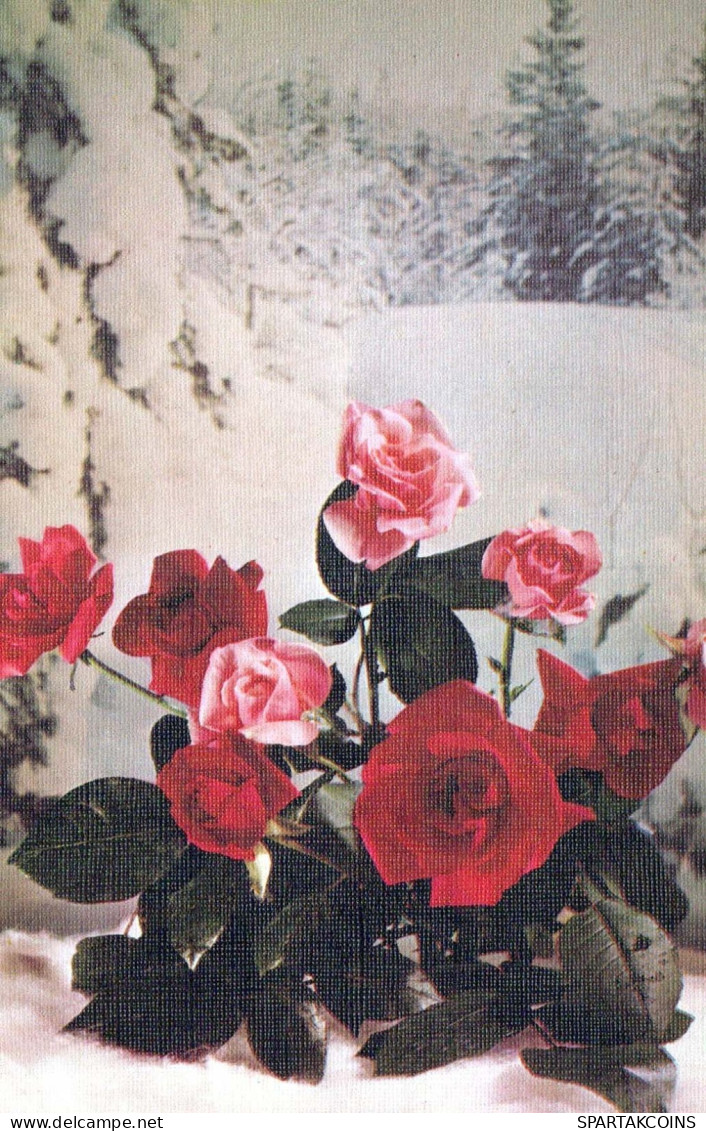 FLOWERS Vintage Postcard CPA #PKE494.GB - Flowers