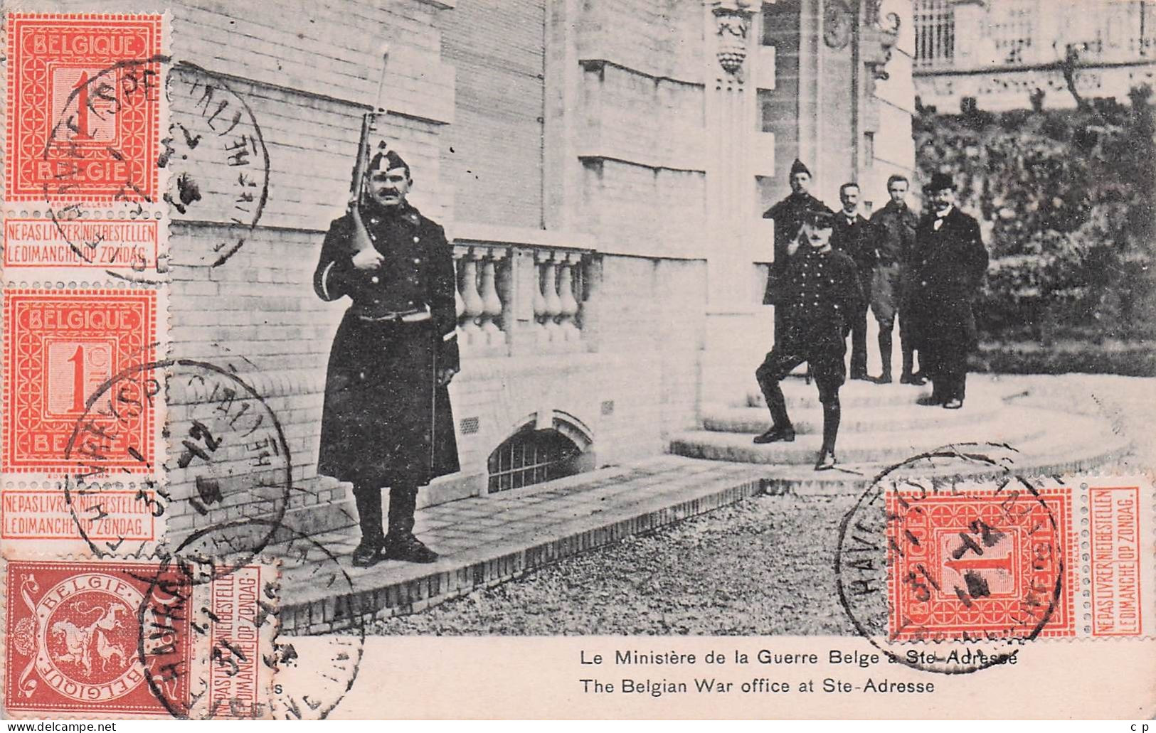 Le Havre  -  Ministre De La Guerre Belge   - CPA°J - Porto