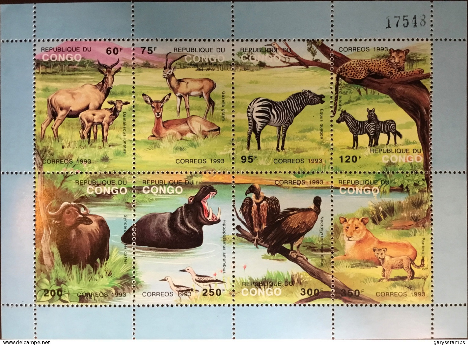 Congo 1993 Animals Birds Sheetlet MNH - Sonstige & Ohne Zuordnung