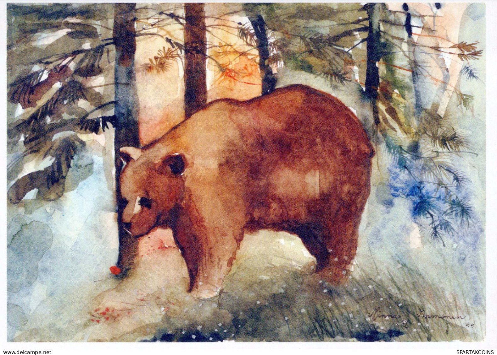 BEAR Animals Vintage Postcard CPSM #PBS341.GB - Ours