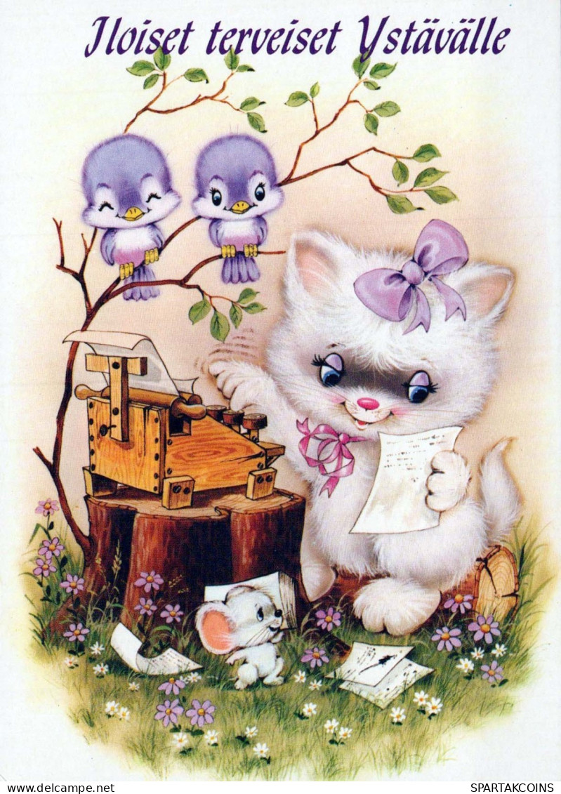 CAT KITTY Animals Vintage Postcard CPSM #PBR027.GB - Cats