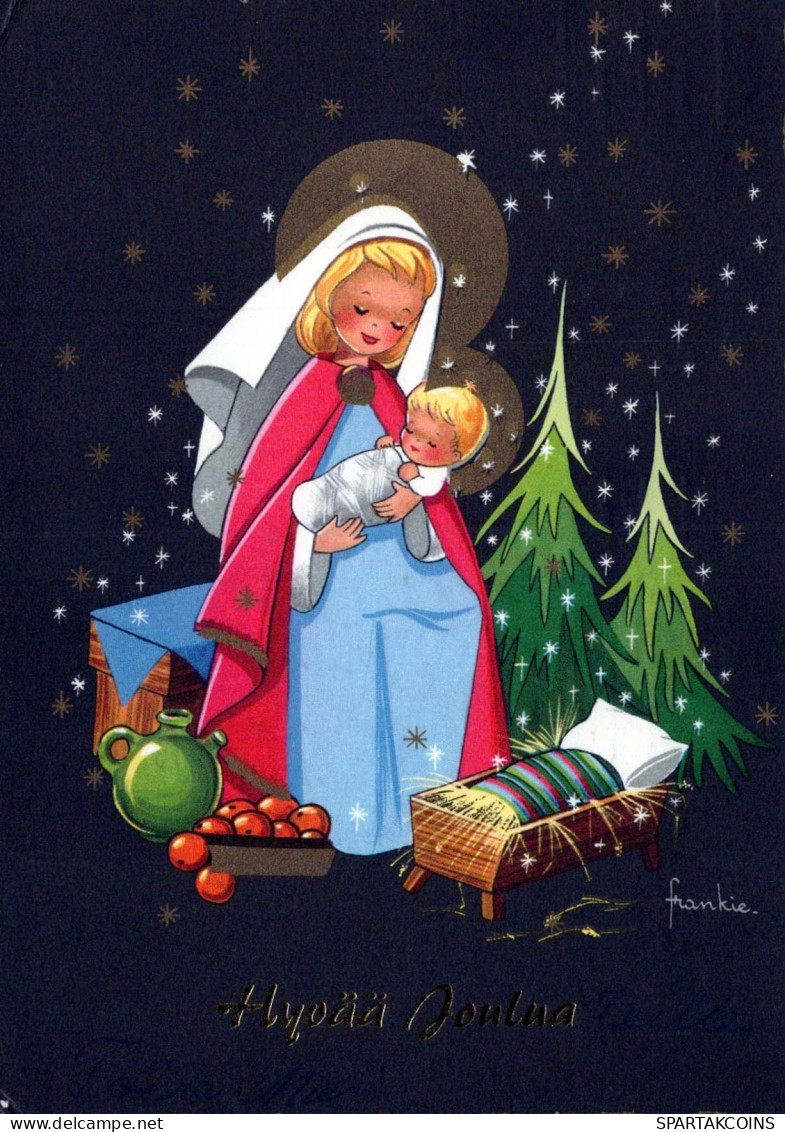 Virgen Mary Madonna Baby JESUS Religion Vintage Postcard CPSM #PBQ058.GB - Jungfräuliche Marie Und Madona