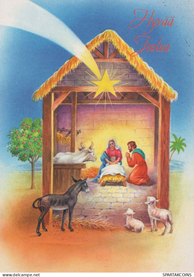 Virgen Mary Madonna Baby JESUS Christmas Religion Vintage Postcard CPSM #PBP736.GB - Vergine Maria E Madonne