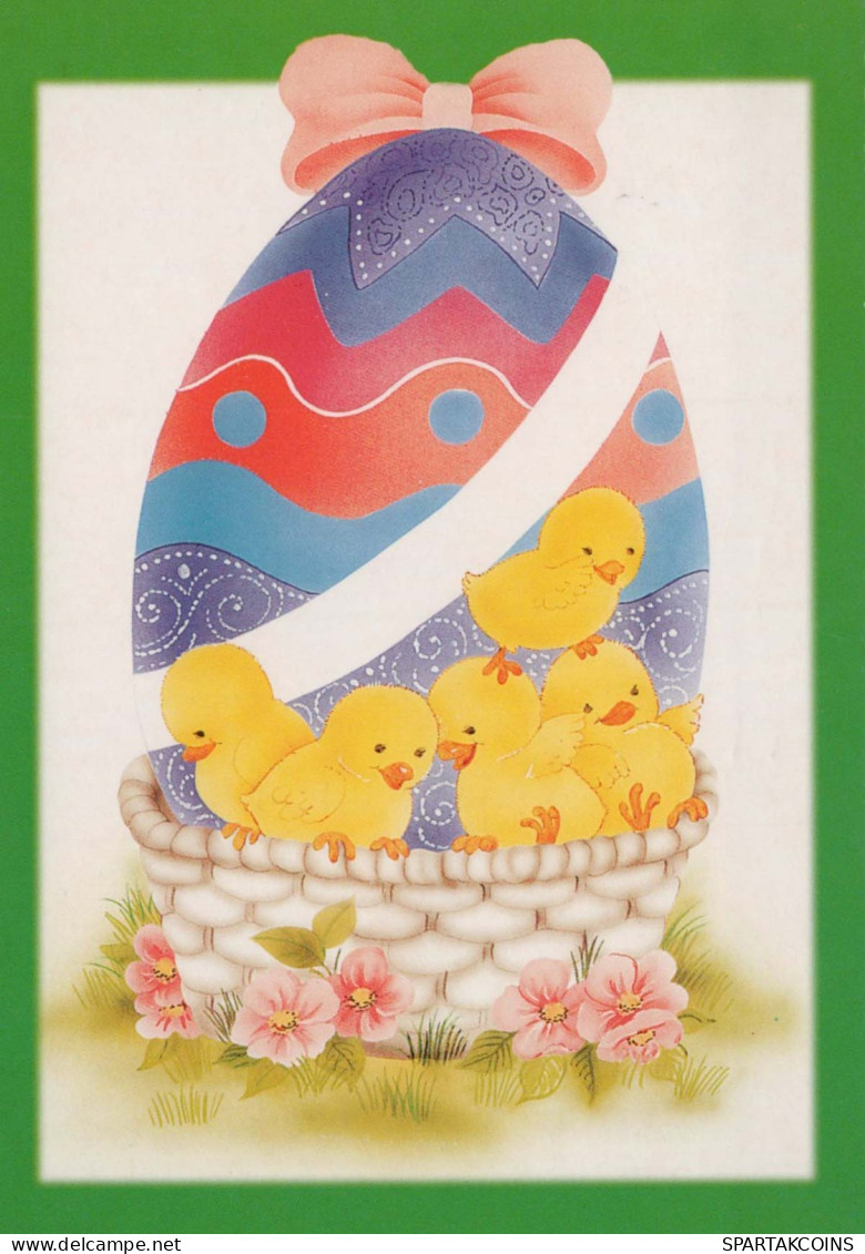 EASTER CHICKEN EGG Vintage Postcard CPSM #PBO854.GB - Ostern