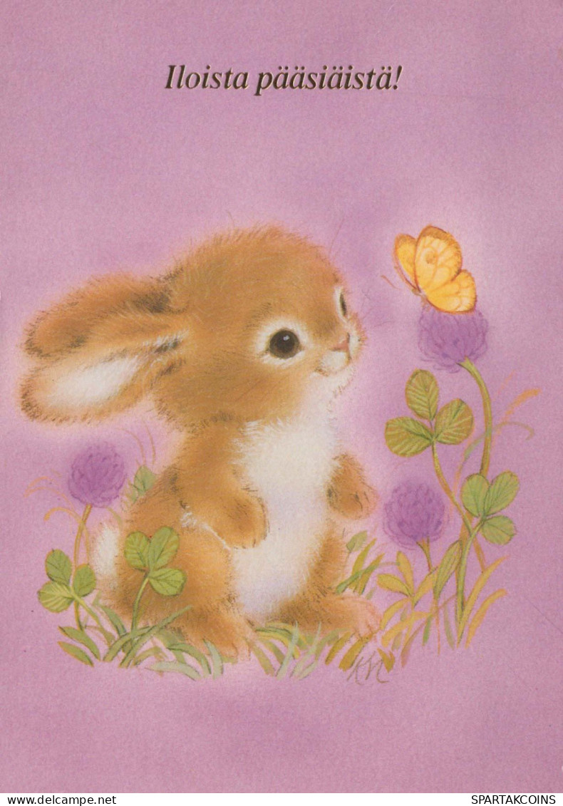 EASTER RABBIT Vintage Postcard CPSM #PBO414.GB - Pasen