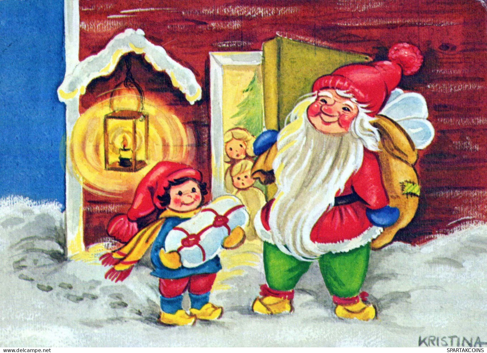 Happy New Year Christmas GNOME Vintage Postcard CPSM #PBL829.GB - New Year