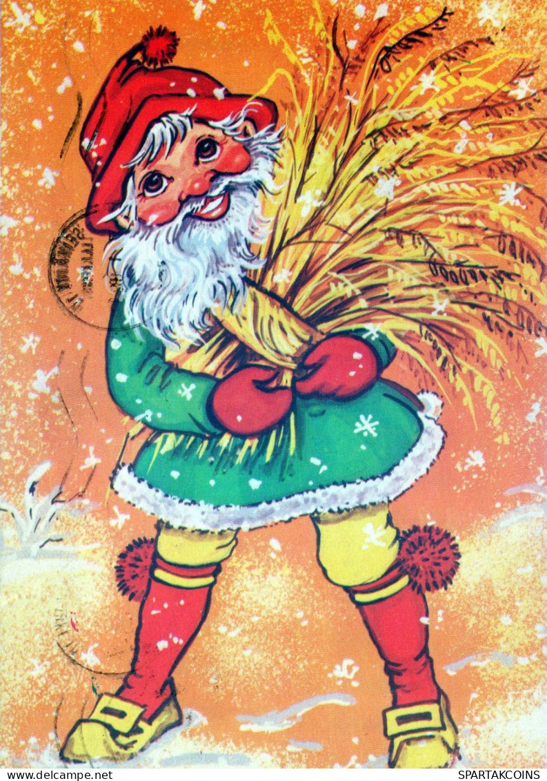 SANTA CLAUS Happy New Year Christmas Vintage Postcard CPSM #PBL175.GB - Kerstman