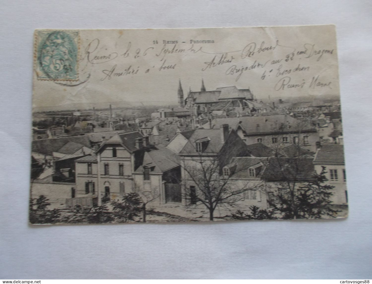 REIMS  ( 51 Marne )  PANORAMA  BELLE VUE PAS COURANTE  DEBUT 1900 - Reims