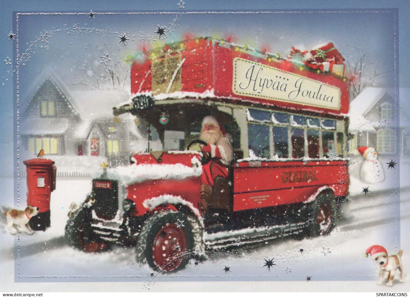 SANTA CLAUS Happy New Year Christmas Vintage Postcard CPSM #PBL035.GB - Santa Claus