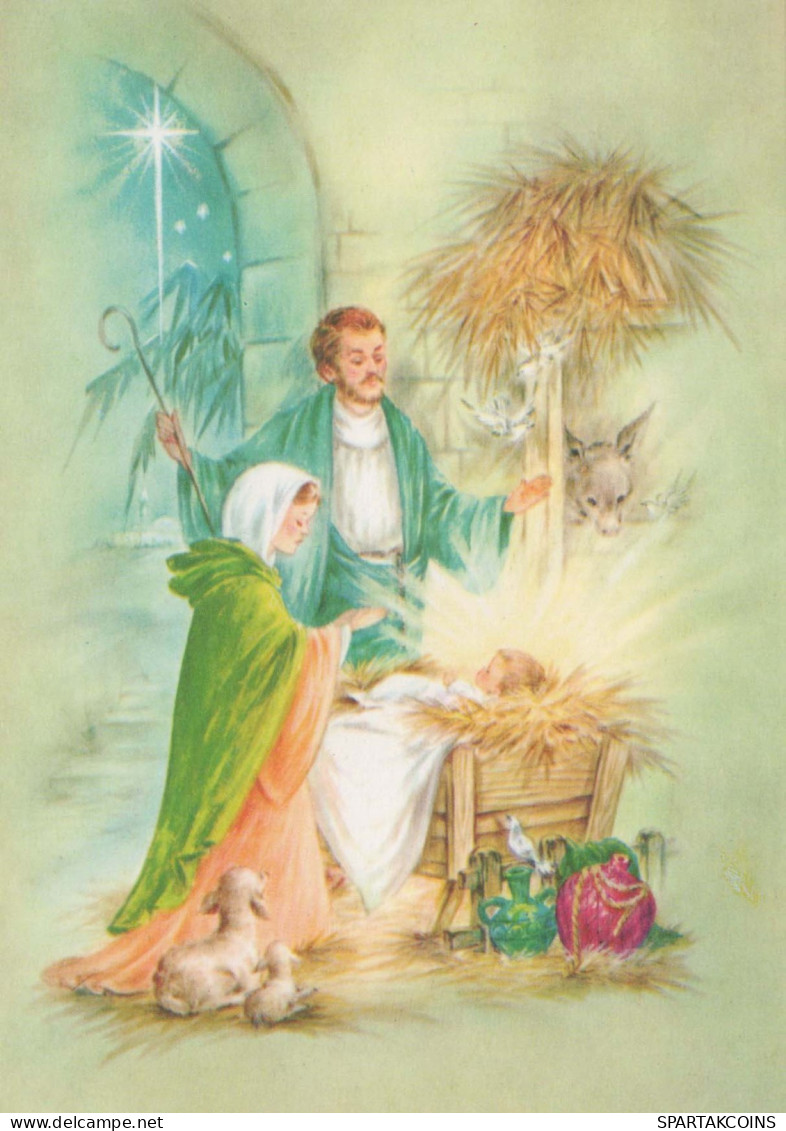 Virgen Mary Madonna Baby JESUS Christmas Religion Vintage Postcard CPSM #PBB771.GB - Vierge Marie & Madones