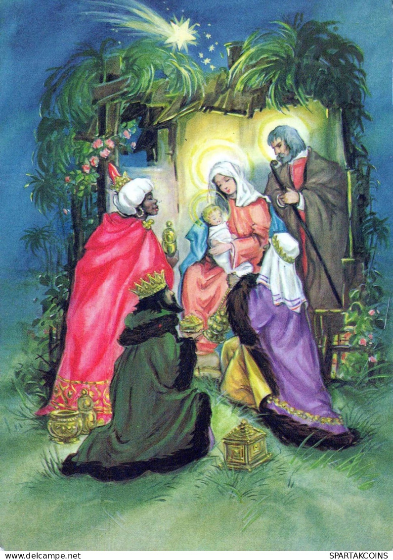 Virgen Mary Madonna Baby JESUS Christmas Religion Vintage Postcard CPSM #PBB832.GB - Vierge Marie & Madones