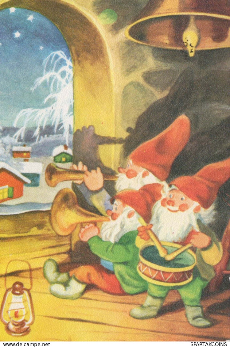 Happy New Year Christmas GNOME Vintage Postcard CPSM #PBB510.GB - New Year