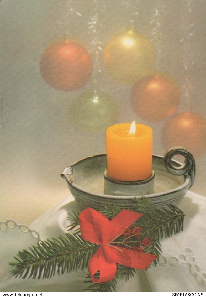 Happy New Year Christmas CANDLE Vintage Postcard CPSM #PBA790.GB - Nieuwjaar