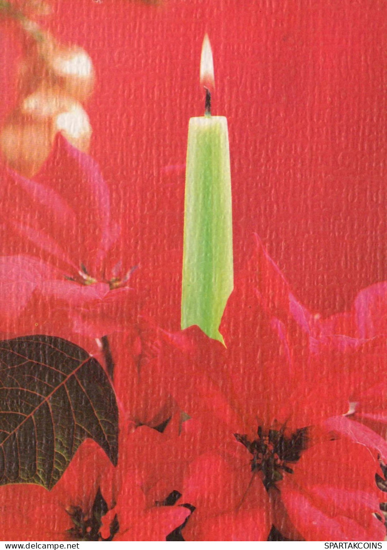 Happy New Year Christmas CANDLE Vintage Postcard CPSM #PBA170.GB - New Year