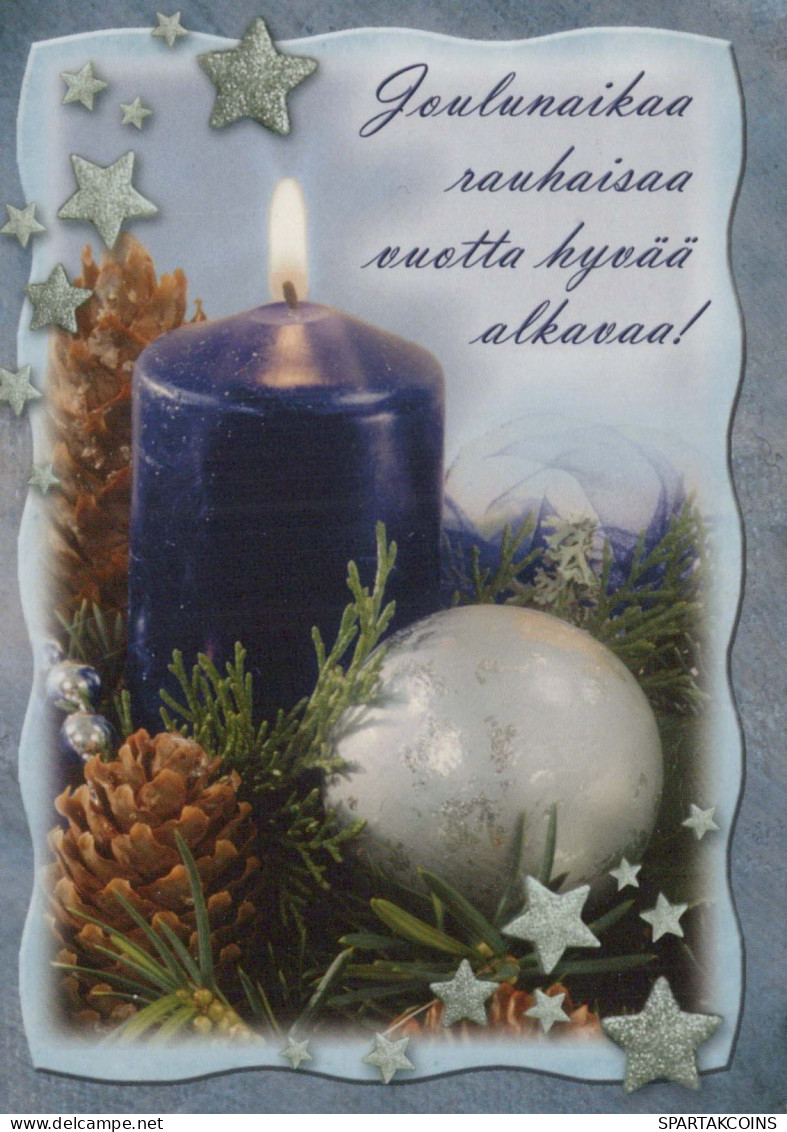 Happy New Year Christmas CANDLE Vintage Postcard CPSM #PBA108.GB - Nieuwjaar