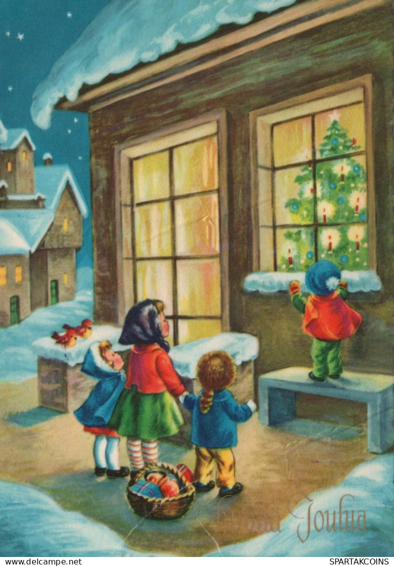 Happy New Year Christmas CHILDREN Vintage Postcard CPSM #PAY053.GB - New Year